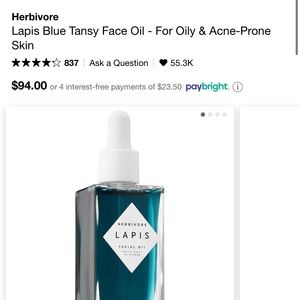 Herbivore lapis facial oil